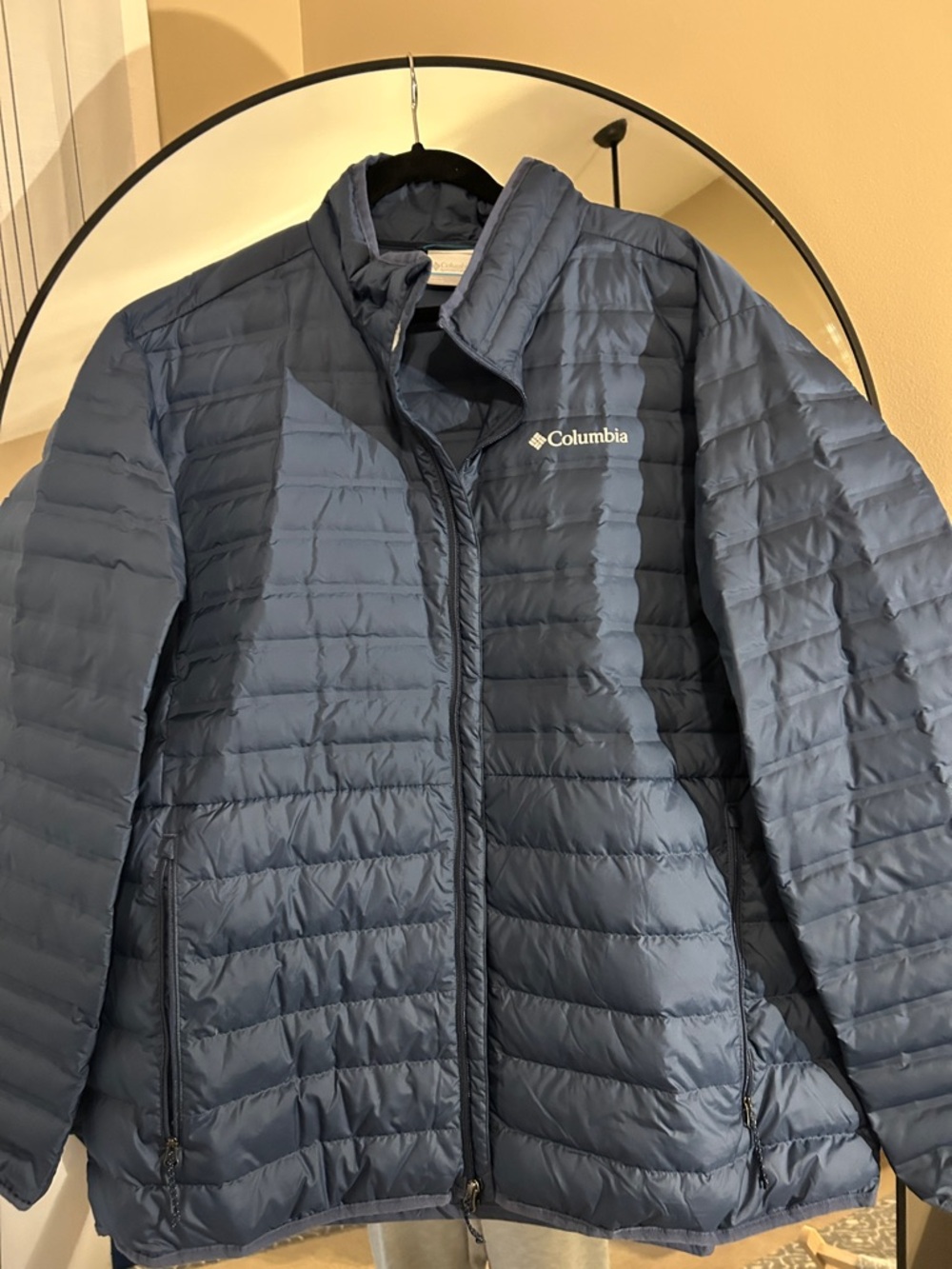 Columbia Men's Quilted Puffer Jacket - Navy Blue XXL